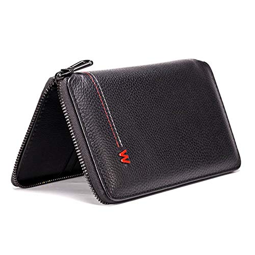 Preisvergleich Produktbild Serious Lamp Reisepasshalter Großraum-Brieftasche, Kartenhalter, Ticket-Halter, RFID-Diebstahlsicherungs, Clutch Bag, Reisepasstasche aus echtem Leder