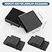 GTILE 6 Packs Jewelry Gift Box, 3.5x3.5x1.2Inch Mini Gift Boxes with Lids, Cardboard Jewelry Boxes for Bracelets Necklaces Earrings Ring Jewelry Gift (black)