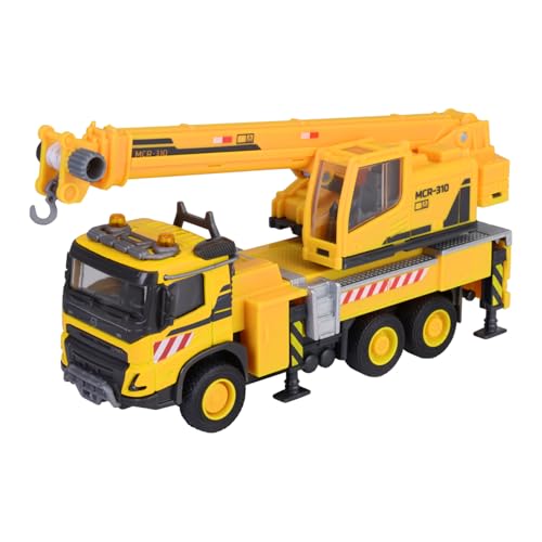 Majorette Volvo FMX Truck Crane (22 cm) – Gran vehículo de construcción con Brazo de grúa Extensible, cabrestante, Rueda Libre y neumáticos de Goma, Juguete para niños a Partir de 3 años