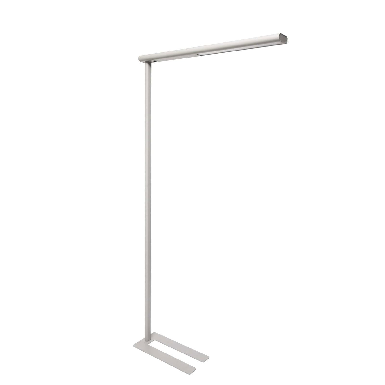 MAUL Lampa Stojąca Led MAULjet – Szeroka Lampa Robocza do Biura – Energooszczędna Lampa Stojąca O Temperaturze Barwowej 4000 K – Srebrna