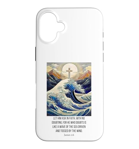 James 1:6 �����̈�� ��g �C�m �L���X�g���̐M�� �X�}�z�P�[�X iPhone 16 Plus �p