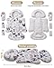BOMOLOUR Infant Insert, Enlarged Head Support for Baby, Reversible Newborn Insert with 3 Strap Covers, 2-in-1 Baby Cushion for Stroller, Swing, Bouncer, Rocker - Yellow Cat