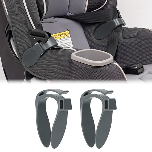 Image of Harness Strap Organizer for Car Seats - Prevents Twisting, Speeds Up Buckling - Original Invention for Infant & Toddler Seats - Clip-On Strap Holder, Universal Fit (Grey)