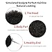 MRSHAIR Kids Puff Jet Black Children Afro Drawstring Ponytail Human Hair Puff Ponytail For Black Women Girl Afro Wig 4 Inch Curly Puff For Kids Pack Of 2 Mini Afro Puffs