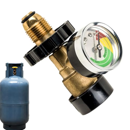 Adaptador De Conexión Para Bombona De Propano - Medidor De Presión Con Manómetro Para Cilindros De Gas - Conector Para Barbacoas Y Accesorios De Cocina Exterior En Camping Y Caravanas - imagen 5