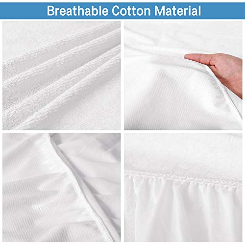 Protector de colchón king size impermeable M-bestl transpirable con bolsillo profundo 5