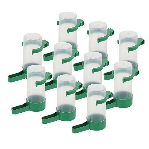 BESPORTBLE 10pcs Pigeon Water Feeders Bird Water Drinker Plastic Cage Bowl Automatic Bird Feeder Easy to Clean and Maintain