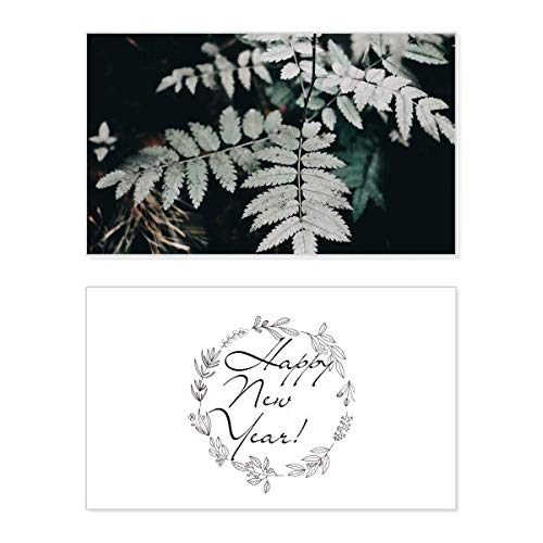 Fotografía de planta en tarjeta conmemorativa de año nuevo para decorar y enviar buenos deseos