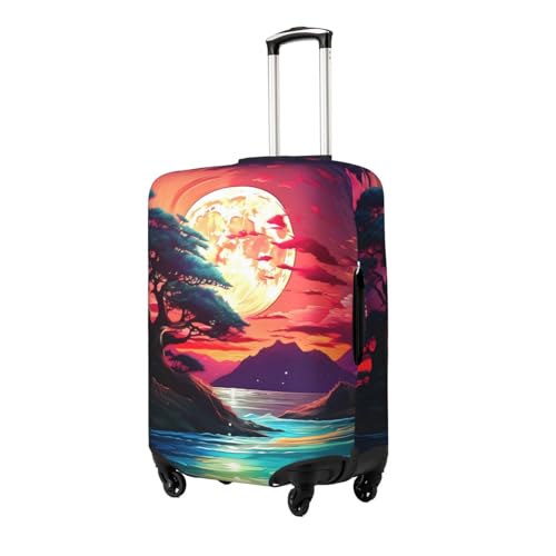 Magic Moon Night Luggage Cover Washable Elastic Suitcase Cover Anti-Scratch Travel Luggage Protector Covers for Kids Adult S fits 18-21 inch Suitcase2