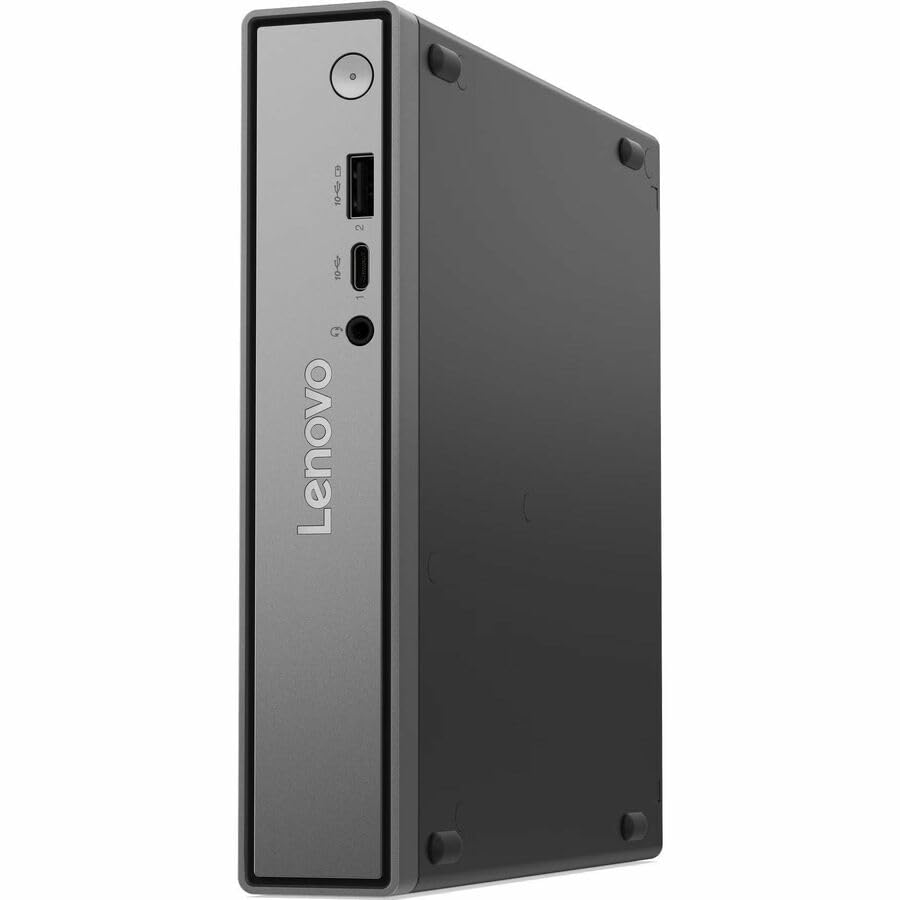 Image of Lenovo ThinkCentre neo 50q Gen 5 13B9002VUS Desktop Computer - Intel Core 5 210H - 8 GB - 256 GB SSD - Tiny - Black - Intel Chip - Windows 11 Pro - DDR5 SDRAM - English (US) Keyboard - IEEE 802.11ax W