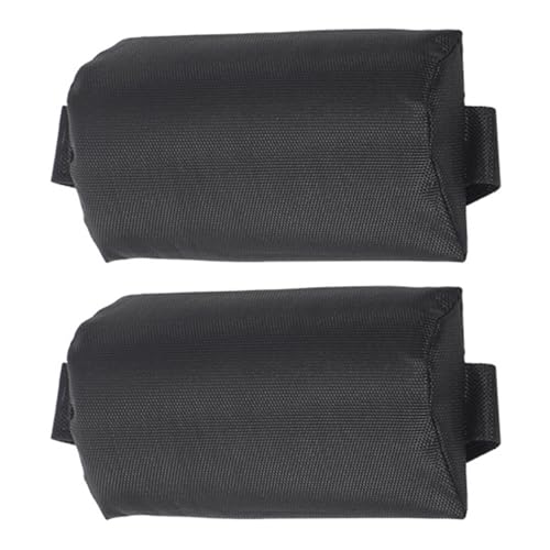 HOMOCONO Almohadas Cabeza de Silla Plegable de Exterior, 2 Unidades, Cojines Anticaídas Negros para Tumbonas y Sillas de Ocio en Terraza y Jardín, Soporte Cómodo para Cuello