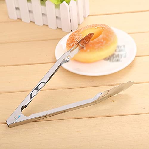 MRKU Pinzas de Acero Inoxidable para cocinar, 1 Pieza, para Asar, ensaladas, Pasteles, postres, Servir Alimentos, Pinzas para Hornear Alimentos