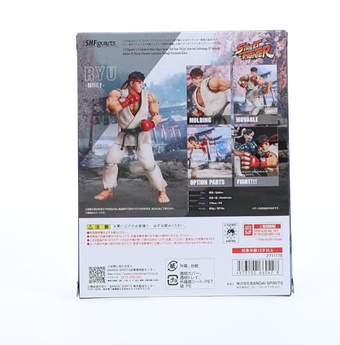 TAMASHII NATIONS - Street Fighter - Ryu -Outfit 2-, Bandai Spirits S.H.Figuarts Action Figure, Ryu (Outfit 2), 5.9 inches - Image 4