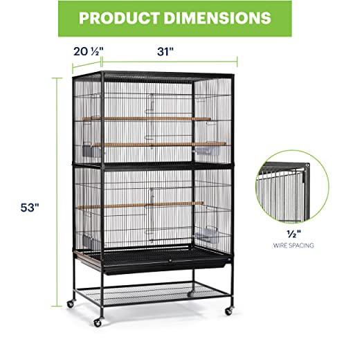 Prevue Pet Products Wrought Iron Flight Cage with Stand, Large Birdcage for Pets, Metal Cage Standing Birdcage, Black… - Image 6