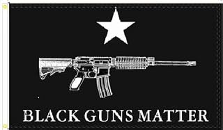 3X5 BLACK GUNS MATTER DETAILED M4 AR15 ASSUALT RIFLE NRA BLACK FLAG BANNER 100D