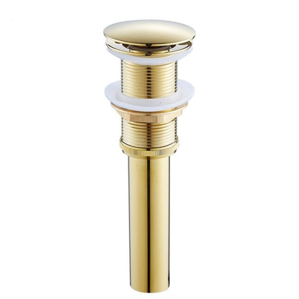 Italiano: Bagno Accessorio Lavello Drain Filtro Golden Color Click-Clack Basin Waterlet con Overflow(3-Pack)