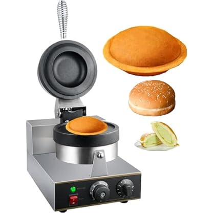 Elektrische Burger-Presse Elektrische Burger-Maschine, kommerzieller Burger-Maker, 1300 W elektrische Burger-Pressmaschine, 50–300 °C einstellbare Temperatur, 5-Minuten-Timer, doppelseitige