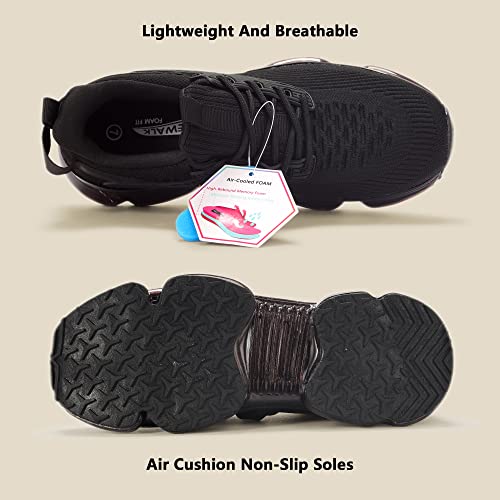 Image of LUCKY STEP Women Air Cushion Fashion Sneakers Breathable Casual Comfortable Lightweight Walking Shoes