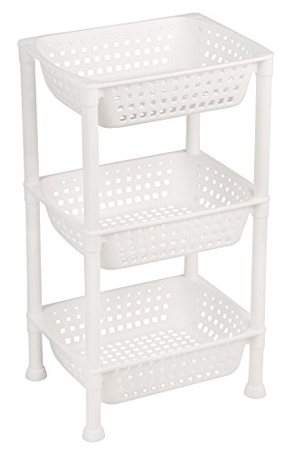 Fruteira Multiuso com 3 Bandejas Ordene Br Branco, Linha Log