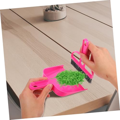 ARTSEWPLY Mini Besen und Kehrschaufel Set Kompakt und Tragbar Weiche Borsten Kratzfrei Integriertes Design für Tischplatten Tastaturen und Bettstaubentfernung Praktisches Kleines – Bild 5