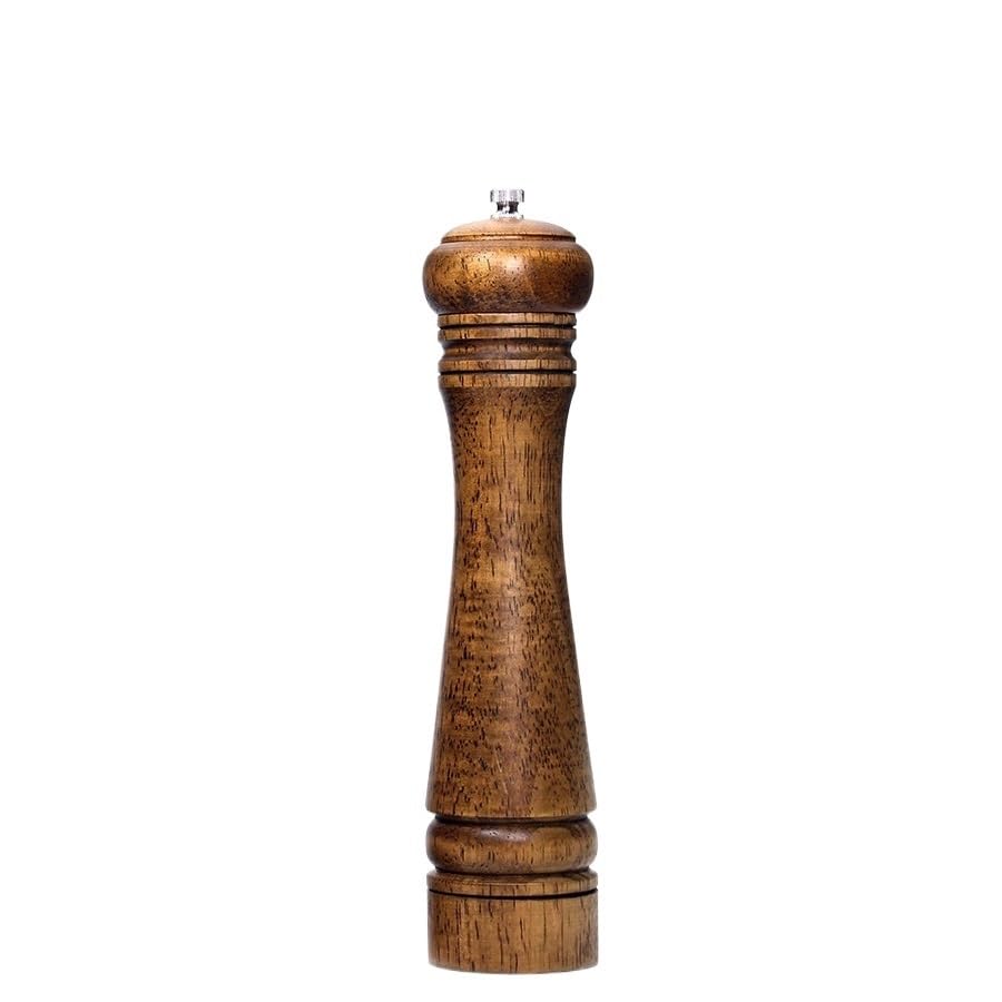 YZWHKJ Molinillo Pimienta,Molinillo Pimienta Electrico Molinillos de Sal y Pimienta de Madera Maciza con Molinillo de cerámica Resistente y Ajustable - Utensilios de Cocina(10 Inch)
