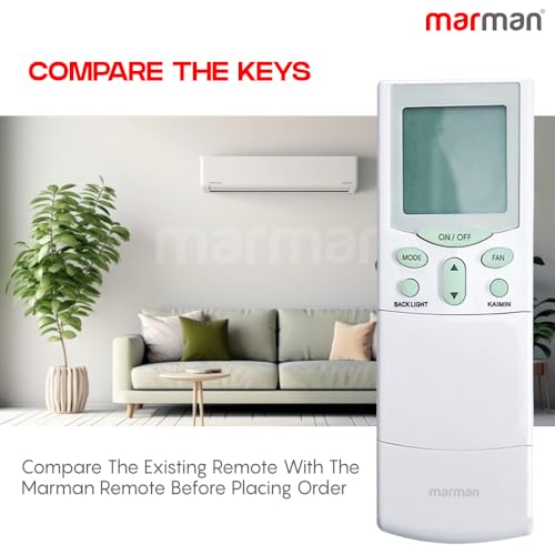 Image of marman Compatible with Hitachi AC Remote Original 68A Model 433kHz Suitable for Logicool Series of 1 | 1.5 | 2 Ton Split and Window AC - Match Exactly to Replicate Genuine Remote Function