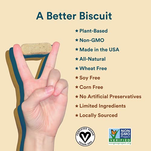 Benefit Biscuits, All Natural Dog Treats, Certified Vegan, Non GMO, Wheat Free, Healthy Dog Biscuits, Made in USA (Mint, Regular Bag, 7oz) Benefit Biscuits, All Natural Dog Treats, Certified Vegan, Non GMO, Wheat Free, Healthy Dog Biscuits, Made in USA (Mint, Regular Bag, 7oz)