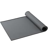 MEWTOGO 23.3'' by15.6'' Waterproof Pet Feeding Mat-Non Slip Water Bowl Placemat Tray for Cat and Dog-Grey