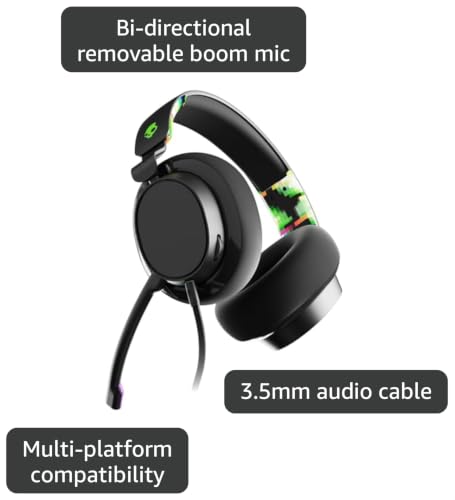 Image of Skullcandy SLYR Multi-Platform Over-Ear Wired Gaming Headset, Works with Xbox PlayStation and PC - Green