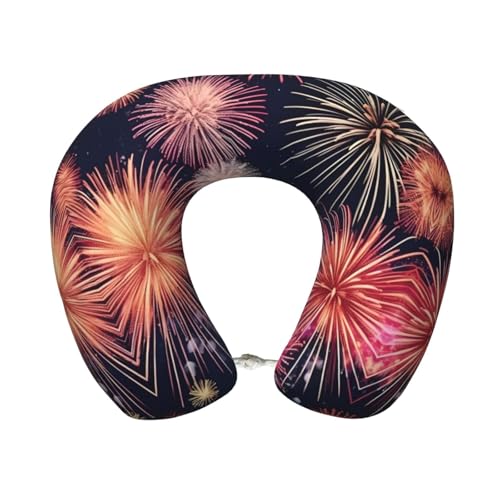 Almohada de viaje memory foam con diseño Firework miniatura 1