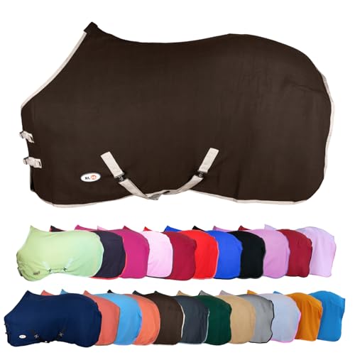 RL24 - Abschwitzdecke mit Kreuzgurt BASICLINE Dunkelbraun 115cm