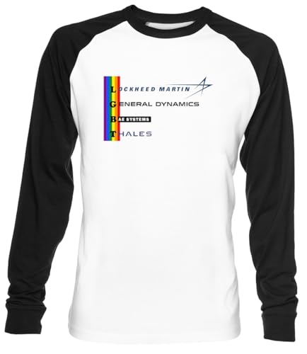 Lockmart GBT Unisex Weiß Baseball T-Shirt Herren Damen Baseball T-Shirt