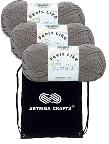 Image of Lion Brand Yarn Feels Like Butta 215-125 Cocoa