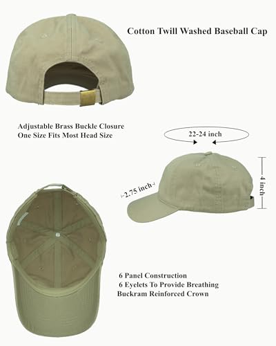 Image of Gelante Cotton Twill Washed Unstructure Baseball Cap - Adjustable Blank Hat for Men Women - Wholesale Bulk Lot of 6 Pack
