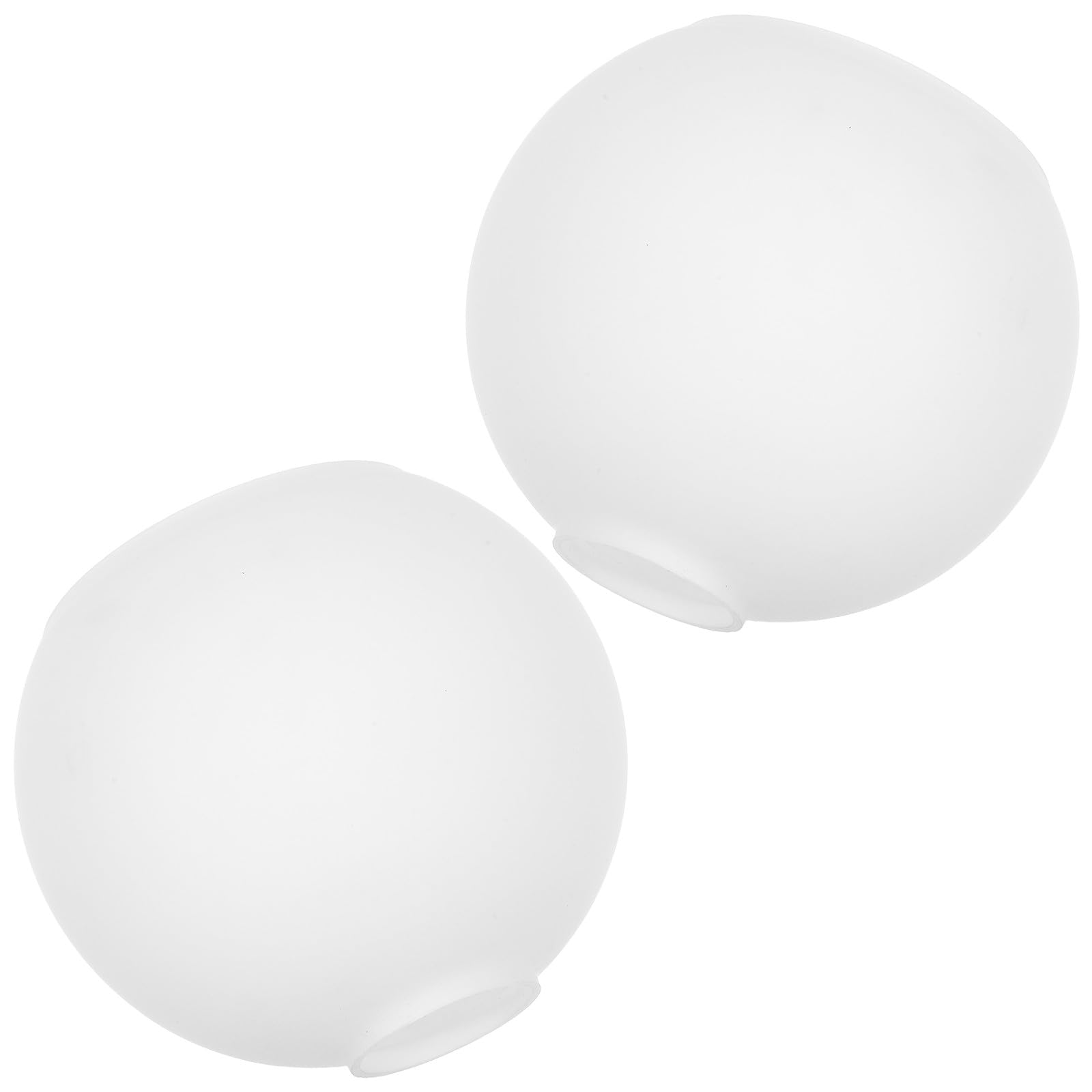 CHICAMPERA 2pcs Frosted Glass Globe Lamp Shade Replacement with 42mm Fitter Opening, White Glass Dome Ball Lamp Shade for Ceiling Light Fixture, Easy Installation for Bedrooms and Living