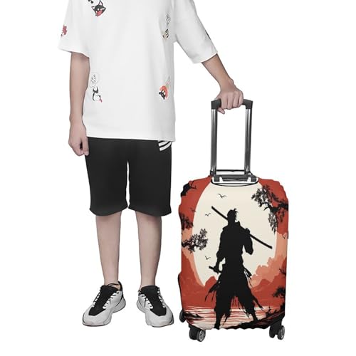 Housse valise polyester Samurai blanc L : protection élastique et lavable