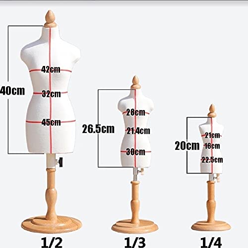 Maniquí de costura ajustable con busto tridimensional de 21cm para ropa infantil y mini 6