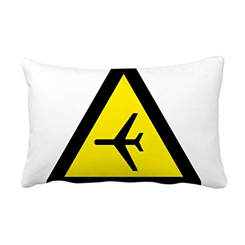 Oreiller lombaire décoratif jaune noir 16x24 pouces canapé - 2