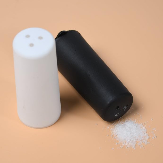 Image of Salt and Pepper Dispenser Set, Multicolor | Convenient and Stylish Seasoning Containers | Dishwasher Safe & Refrigeration Safe | Pack of 2