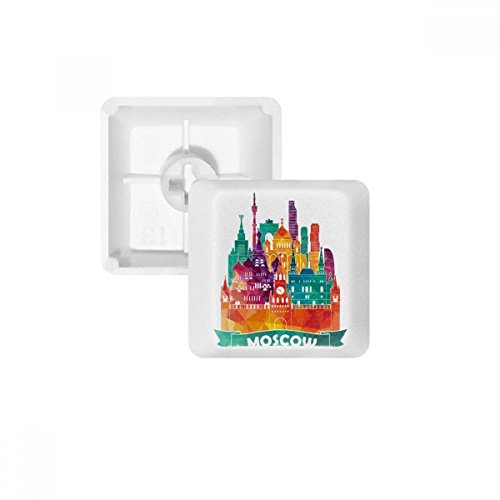 Touches PBT pour clavier mécanique motif Moscou blanc profil OEM