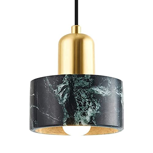 Lámpara moderna LED de techo colgante en mármol verde decorativa con rosca E27 2