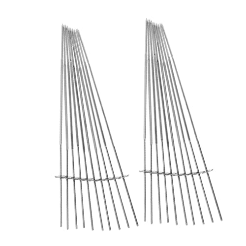 DECOMELODY 20pezzi Spiedini in Per Bastoncini Metallo Lunghi Riutilizzabili Per Barbecue Carne Pollo Verdure Shish Kebab