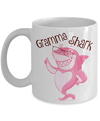 Hot Deals Gramma Shark Mug for Mothers, Birthday, Stocking Stuffer - 11 oz Coffee Mug for Mom, Wife, Grandma