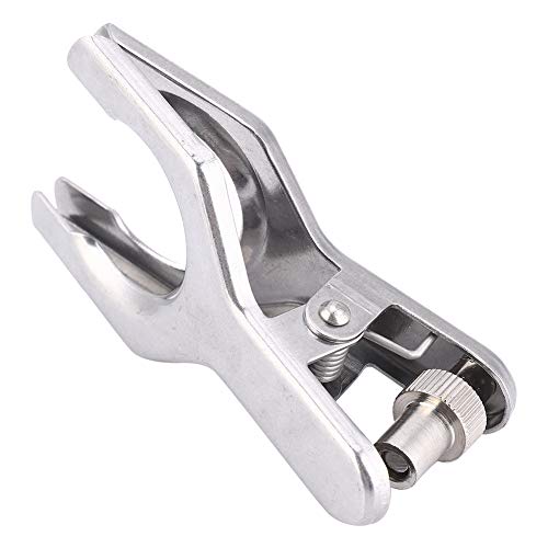 Spherical Pinch Clamp, Stainless Steel Lab Clip Metal Lab Clamp Pinch Clip Glass Ball Clamp Spherical Joint Glassware Clip Spherical Joint Clamp Holder for Laboratory Tools (35#)