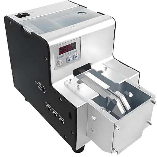 WDDBFL Automatic Screw Counter with Dual Powerful Motors, Electric Screw Arranging Machine for Hardware 1-5mm Diameter, Smooth Vibration Feed Counting Tool for Workshop