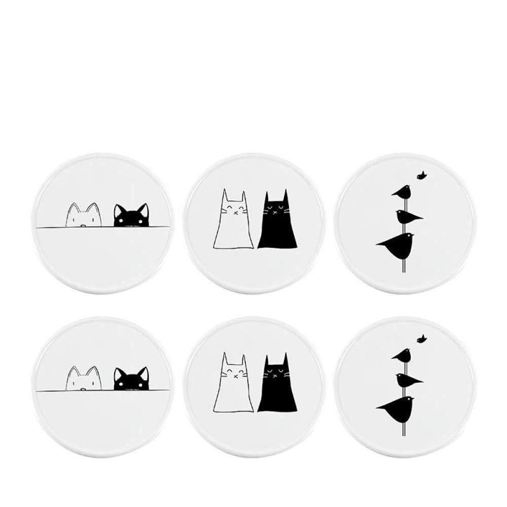 Lklnkvl Lines (Pack Of 6) Placemats, Table Mat Household Anti-Scalding Creative Vegetable Pot Large-Animals(Lines (Pack Of 6))