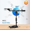 CAHAYA Mic Stand Desk Adjustable - Boom Arm Desktop Microphone Stand Metal Weighted Base A-frame Table Mic Mount with 2 Mic Clips 3/8 to 5/8 Screw Adapter Mic Mount for Singing Stage Performance
