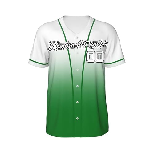 Camisetas Manga Corta Hombre Personalizado Camiseta Beisbol Personalizada Diseña tu Nombre Número Tshirt Futbol Americano Camisa de Botones para Mujeres Y JóVenes Uniforme Ropa Deportivo S-4XL