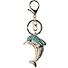 Bolbove Cute Dolphin Sparkling Charm Blingbling Keychain Crystal Rhinestone Pendant (Blue)