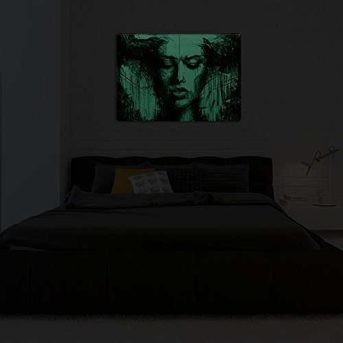 Inspirational Art Black and White Beautiful Woman Canvas Wall Art Abstract Picture Eco Light Framed Ready to Hang Artwork for Home Decoration